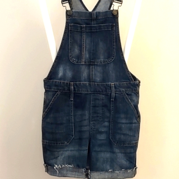Gap Denim Cut Off Overalls  Small - Picture 3 of 14